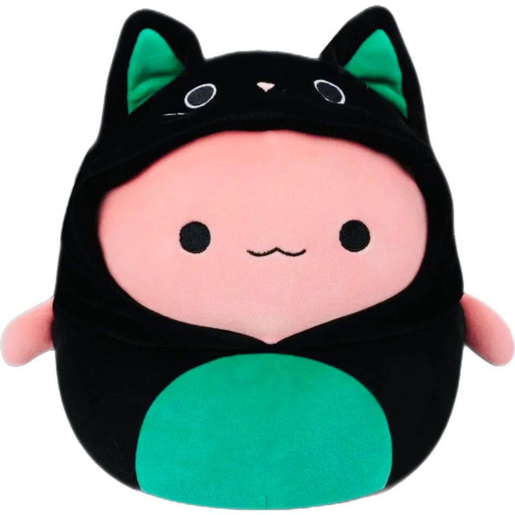 Squishmallow 12 Inch Archie the Axolotl in Cat Costume Halloween Plush Toy