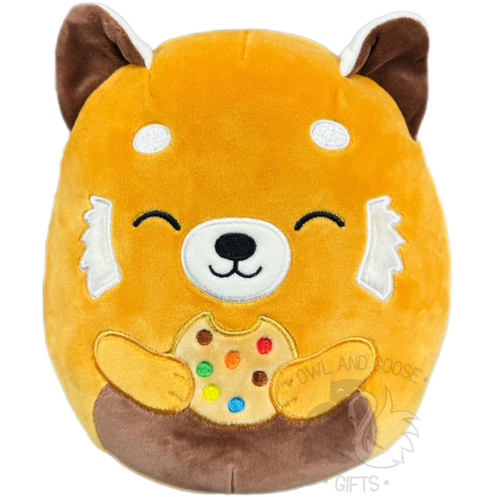 Squishmallow 8 Inch Seth the Red Panda with Cookie Plush Toy
