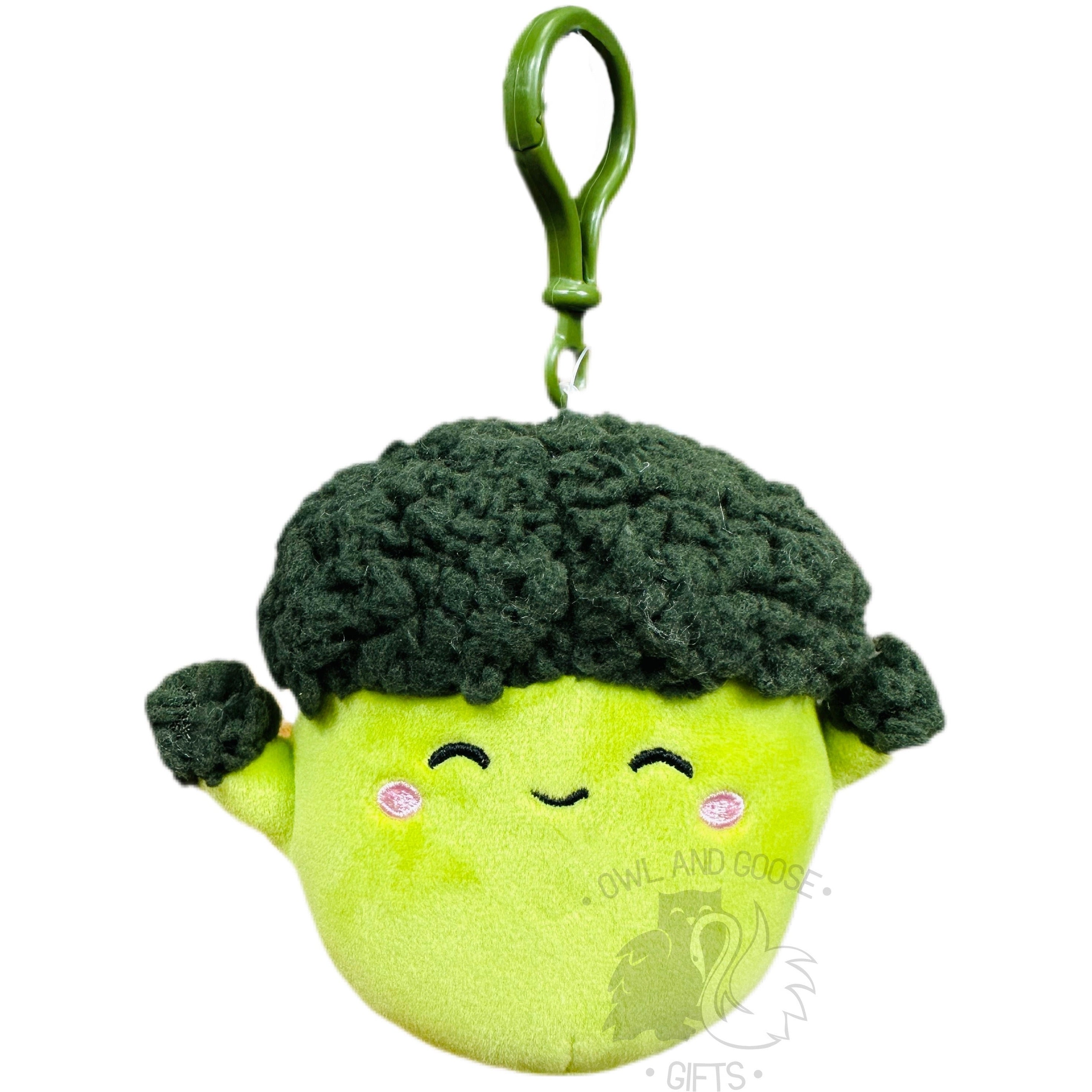 Squishmallow 3.5 Inch Nash the Broccoli Plush Clip