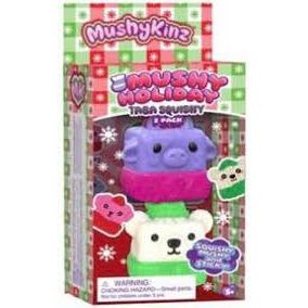 MushyKinz Holiday Elfkinz 1.5 Inch Taba Squishy 2 Pack - Assorted
