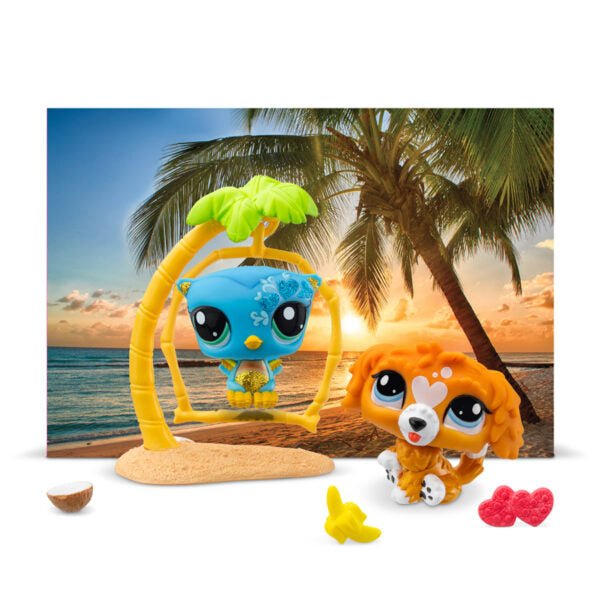 Littlest Pet Shop Petfluencer Pairs Play Set - Owl #44 and Spaniel #45 - Owl & Goose Gifts