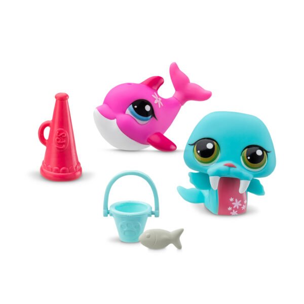 Littlest Pet Shop Pet Pairs Play Set - Walrus #33 and Dolphin #29 - Owl & Goose Gifts