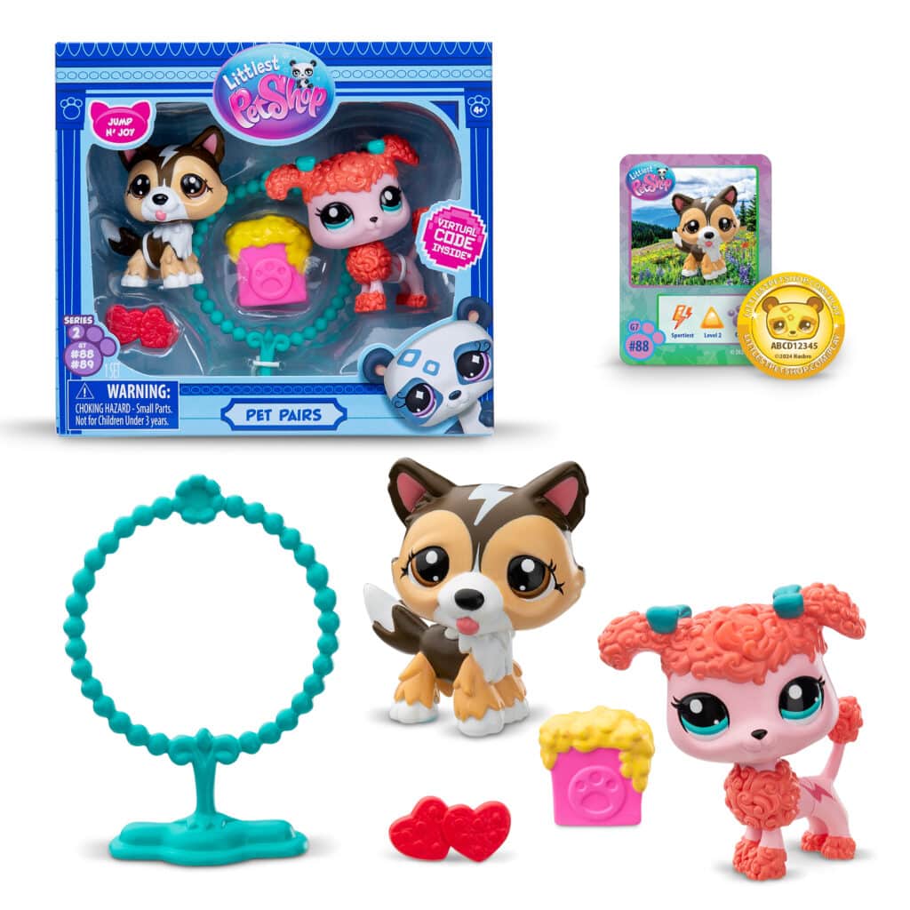 Littlest Pet Shop Pet Pairs Series Sheltie #88 and Poodle #89