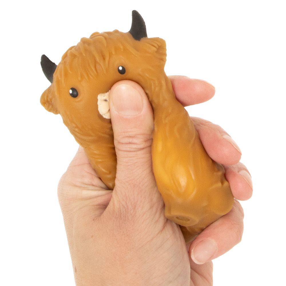 Keycraft 3 Inch Squishy Highland Cow Sensory Fidget Toy - Assorted