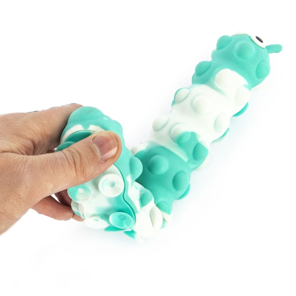 Keycraft Tutti Frutti Caterpillar Air Filled Squishy Sensory Fidget Toy - Assorted