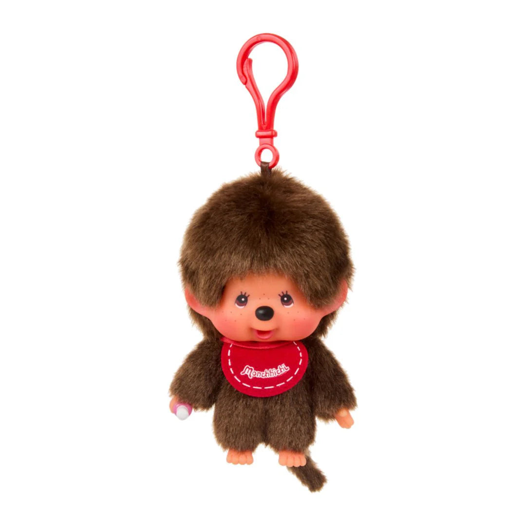 Monchhichi 4 Inch Big Head Boy Plush Doll Keychain