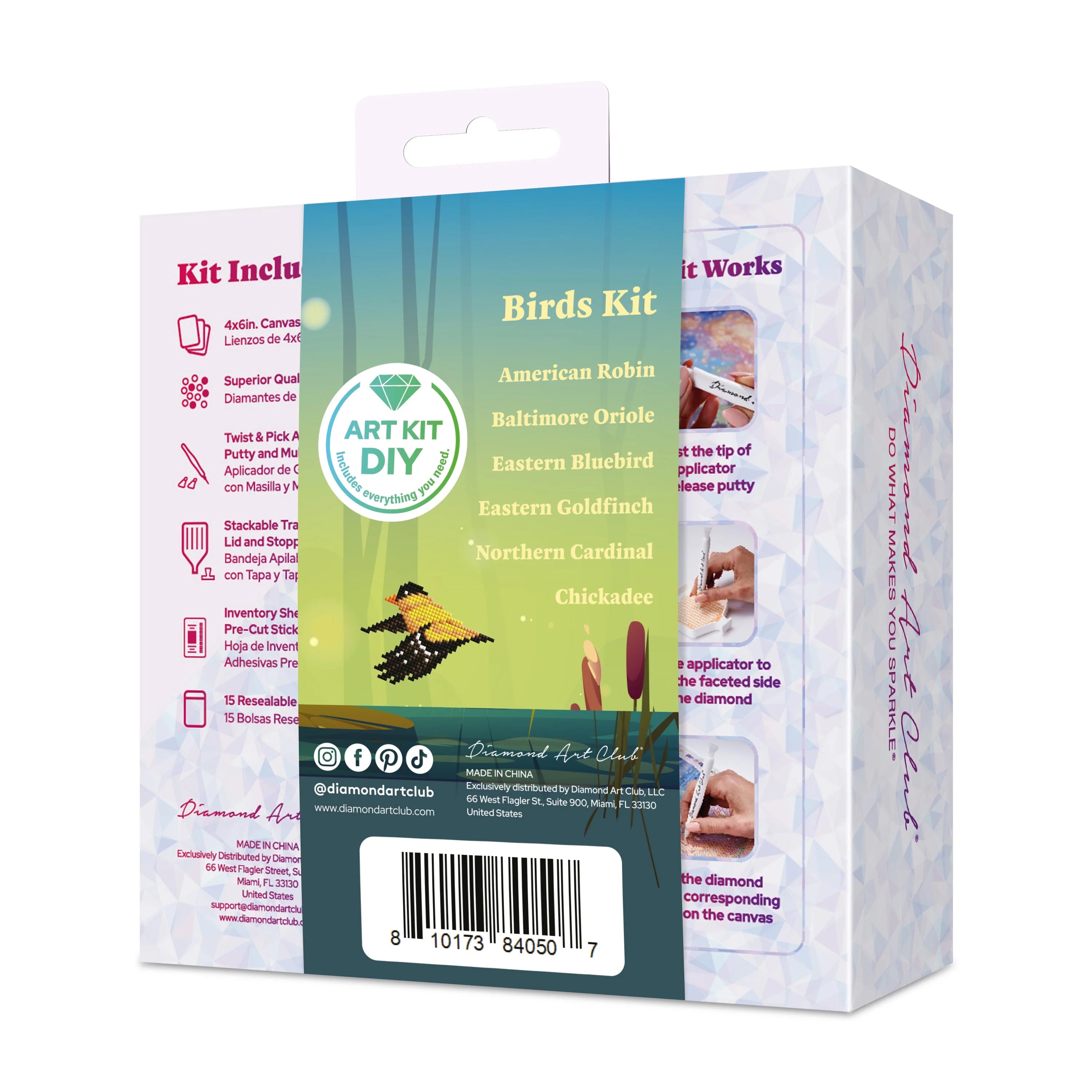 Diamond Art Club Mini Dazzles - Birds Diamond Painting Kit