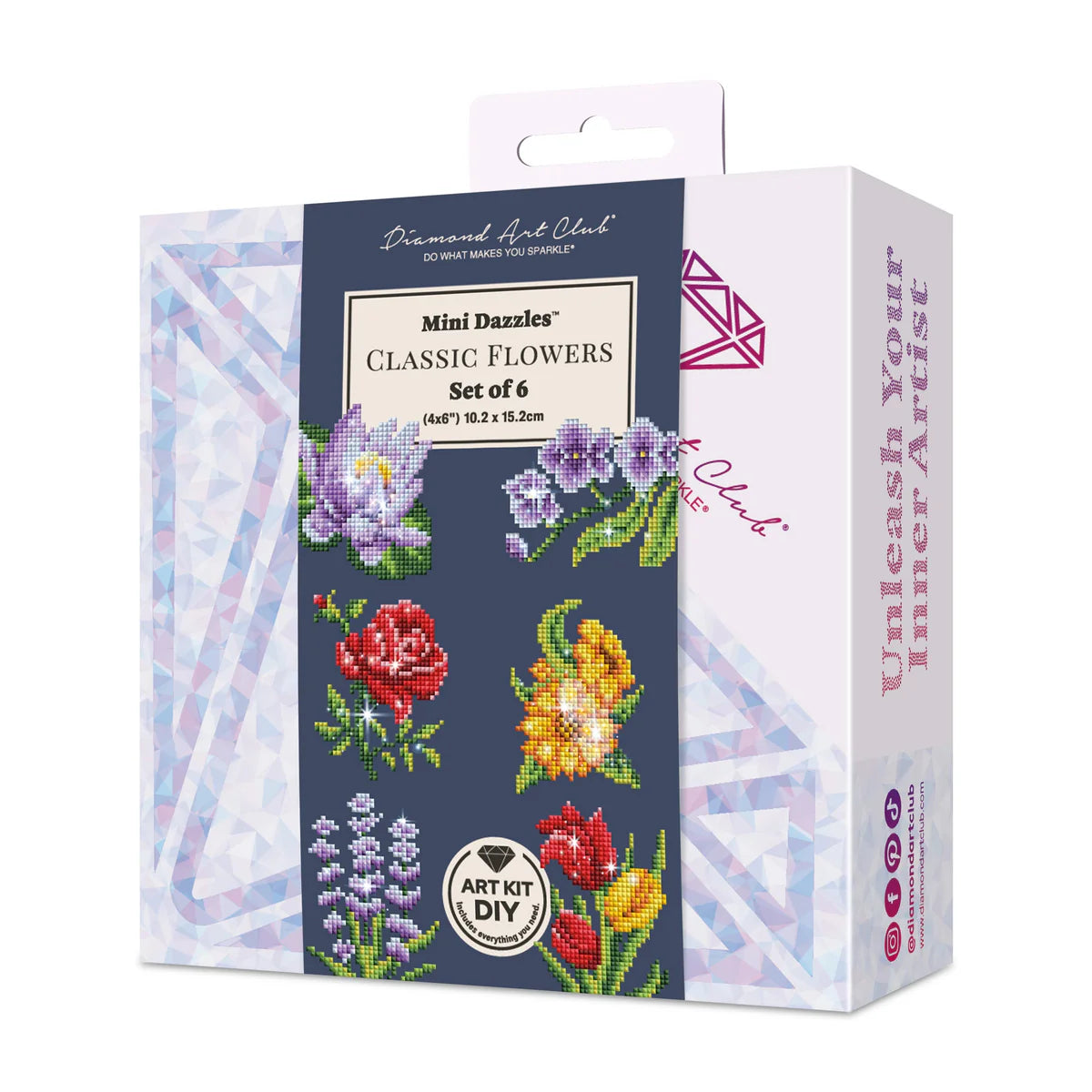 Diamond Art Club Mini Dazzles - Classic Flowers Diamond Painting Kit