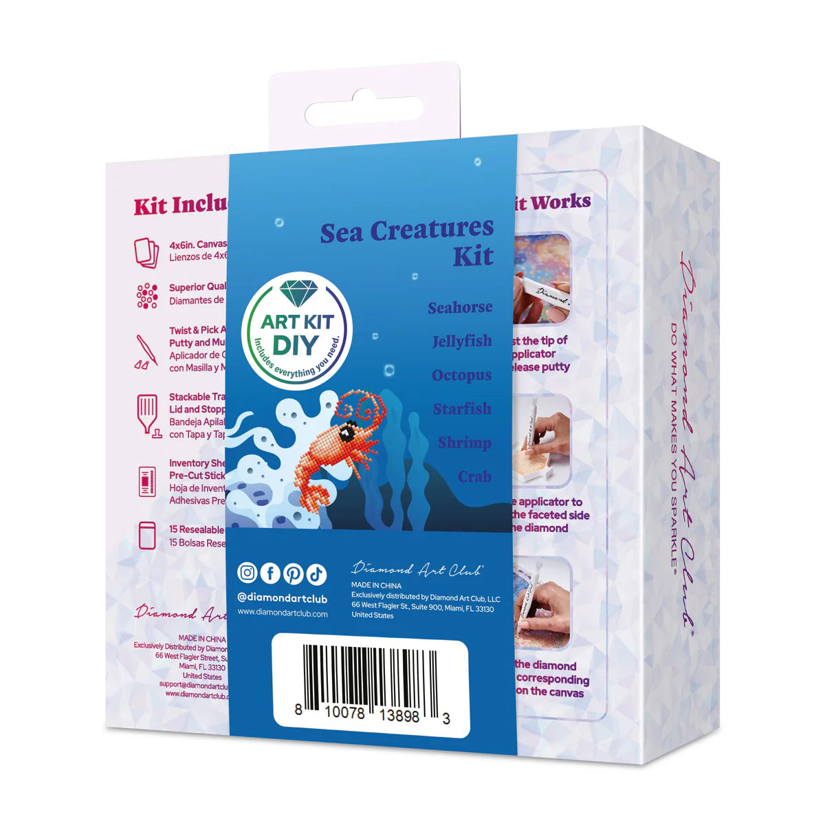 Diamond Art Club Mini Dazzles - Sea Creatures Diamond Painting Kit