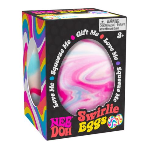 Nee Doh Swirlie Eggs 2.5 Inch Squish Ball Fidget Toy - Owl & Goose Gifts