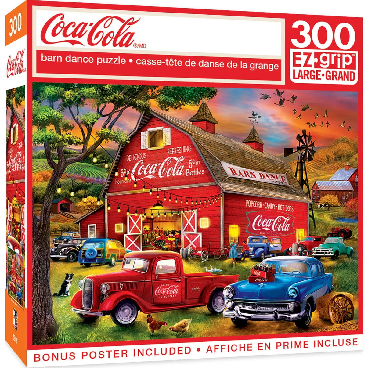 MasterPieces Coca-Cola Barn Dance - 300 Piece EZ Grip Jigsaw Puzzle