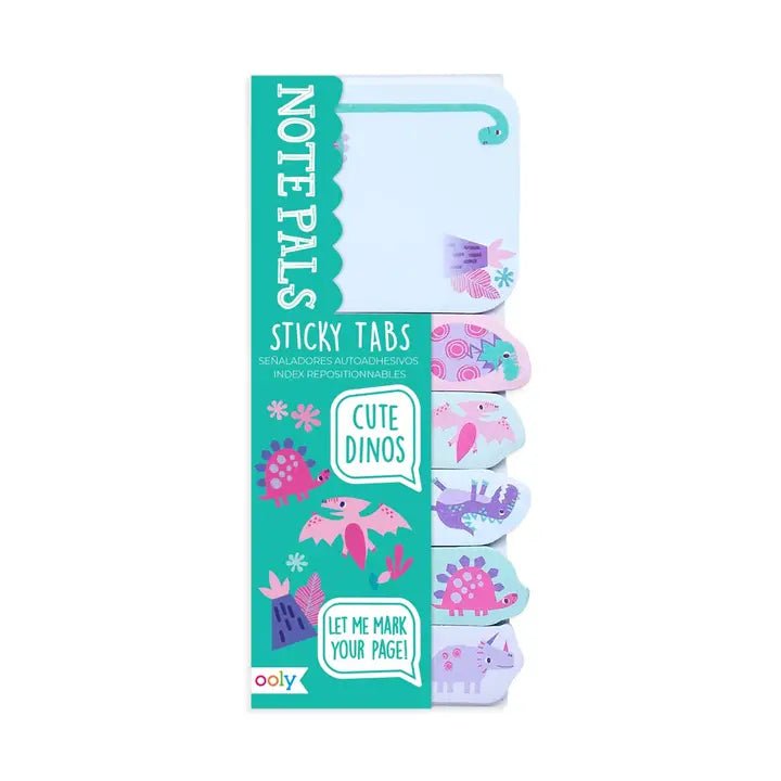 Ooly Note Pals Sticky Tabs - Cute Dinos - Owl & Goose Gifts