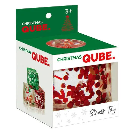 Master Toys 2.5 Inch Christmas Qube Maltose Filled Squishy - Sensory Fidget Toy