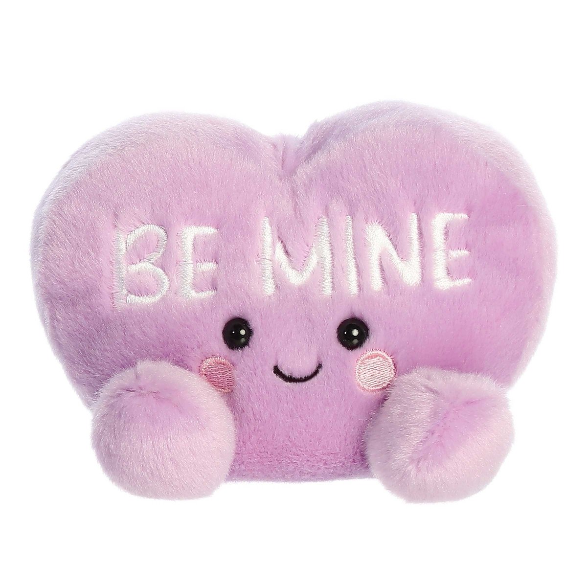 Palm Pals 5 Inch Be Mine Purple Candy Heart Valentine Plush Toy - Owl & Goose Gifts
