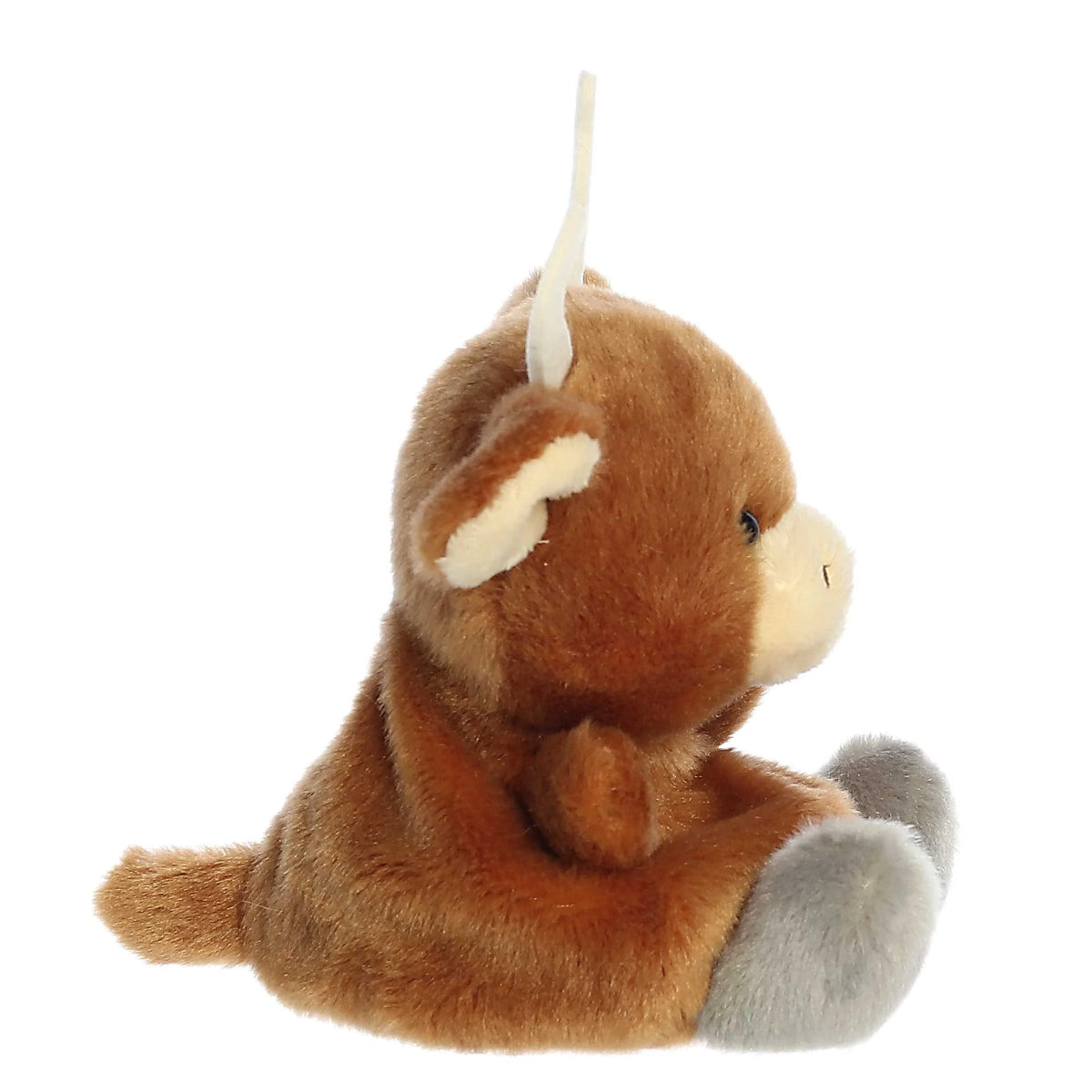 Palm Pals 5 Inch Landon the Longhorn Cow Plush Toy - Owl & Goose Gifts