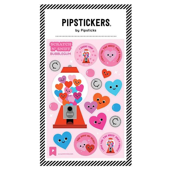 Pipsticks I Chews You Scratch N' Sniff Stickers - Bubblegum - Owl & Goose Gifts