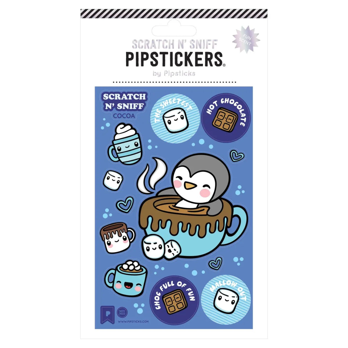 Pipsticks Mallow Out Holiday Scratch N' Sniff Stickers - Cocoa - Owl ...