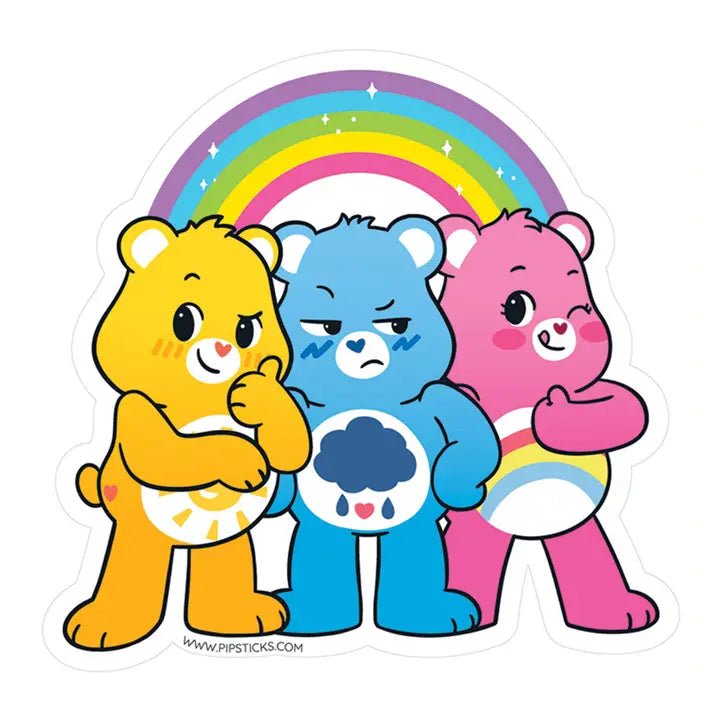 Pipsticks + Care Bears Trio Vinyl Sticker - Owl & Goose Gifts
