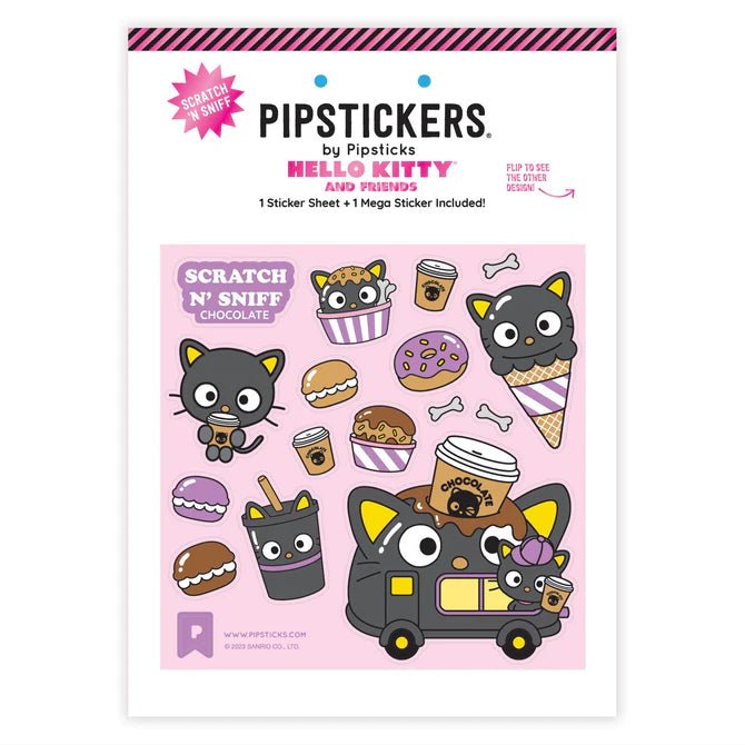 Pipsticks + Hello Kitty Chococat Chocolate Chariot Scratch 'n Sniff Stickers - Owl & Goose Gifts