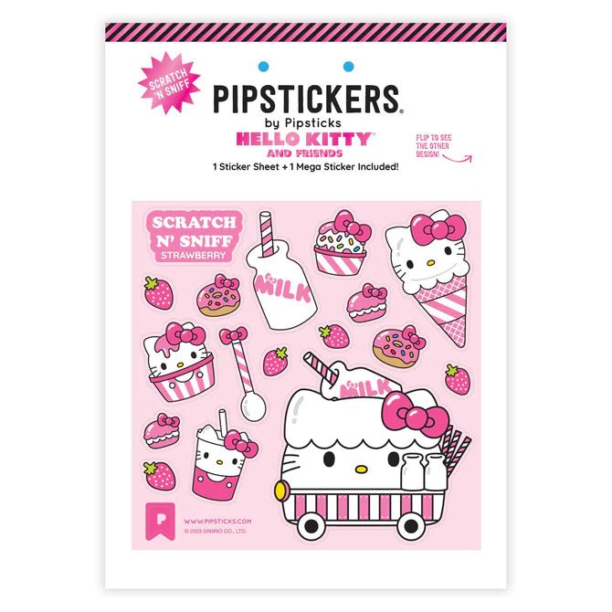 Pipsticks + Hello Kitty Milk Cart Scratch 'n Sniff Stickers - Owl & Goose Gifts