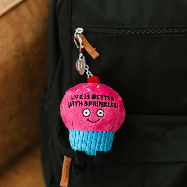 Punchkins Bites - Life is Better with Sprinkles Cupcake Plush Clip - Owl & Goose Gifts