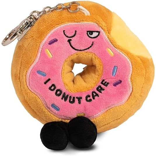 Punchkins Bites - I Donut Care Plush Clip - Owl & Goose Gifts