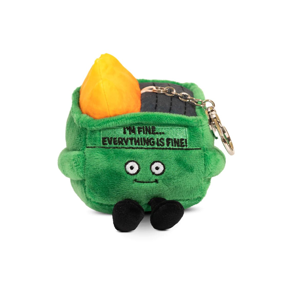 Punchkins Bites - I'm Fine, Everything is Fine Dumpster Fire Plush Clip - Owl & Goose Gifts