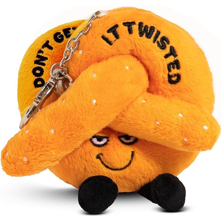 Punchkins Bites - Don't Get It Twisted Pretzel Plush Clip - Owl & Goose Gifts