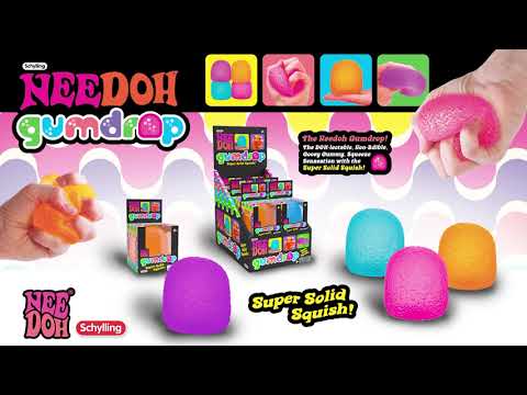 Nee Doh GumDrop 2.5 Inch Squish Ball Fidget Toy - Choose Your Color