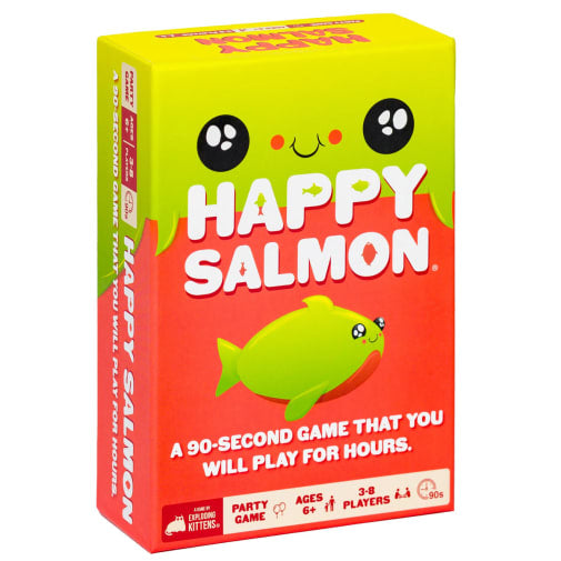 Happy Salmon Card Game by Exploding Kittens | Family Party Game Ages 6+
