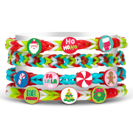 Rainbow Loom Candy Cane Surprise Holiday Bracelet Kit