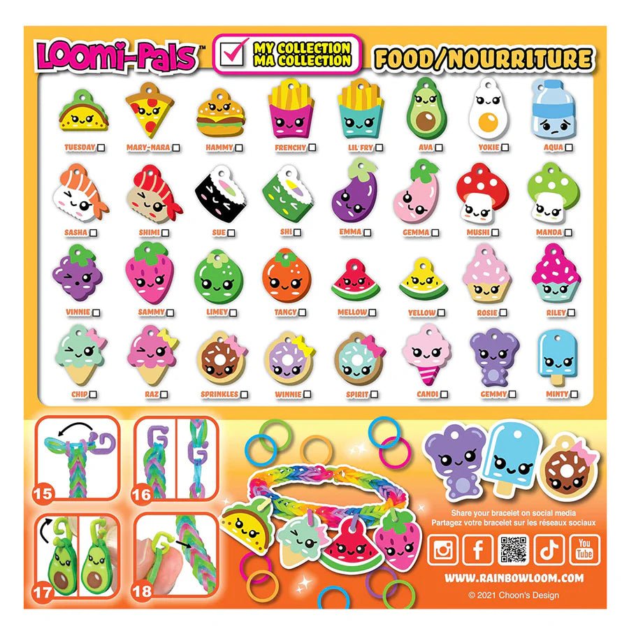 Rainbow Loom Loomi - Pals® Charm Bracelet Kit - Food - Owl & Goose Gifts