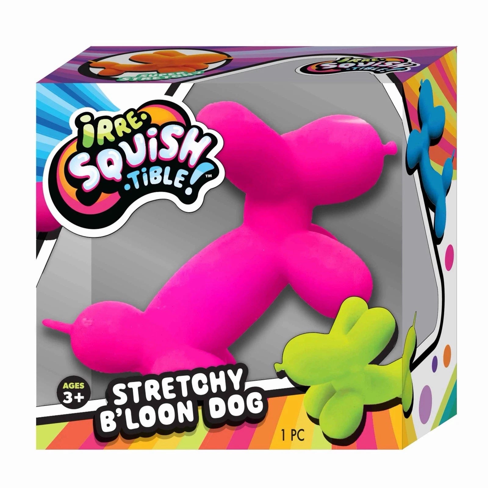 Ja-Ru 3.5 Inch Stretchy B'loon Dog - SAND Filled Squishy Sensory Toy