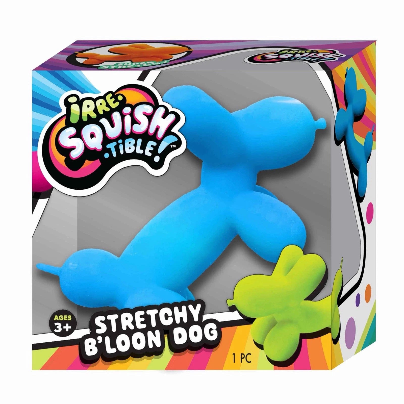 Ja-Ru 3.5 Inch Stretchy B'loon Dog - SAND Filled Squishy Sensory Toy