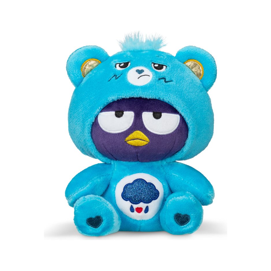 Care Bears x Hello Kitty 9 Inch Badtz - Maru as Grumpy Bear Plush Toy - Owl & Goose Gifts