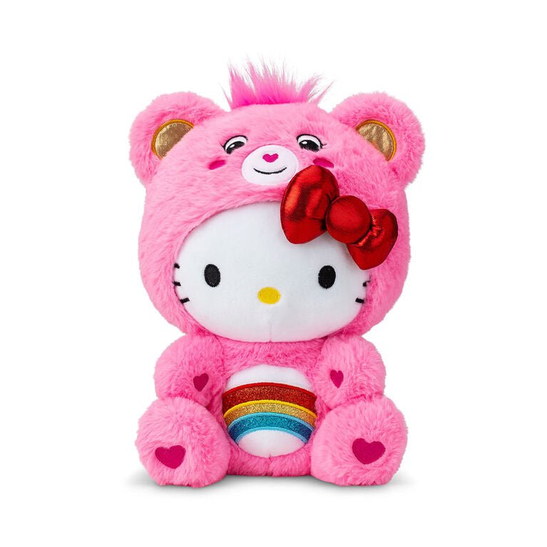 Care Bears x Hello Kitty 9 Inch Hello Kitty as Cheer Bear Plush Toy - Owl & Goose Gifts