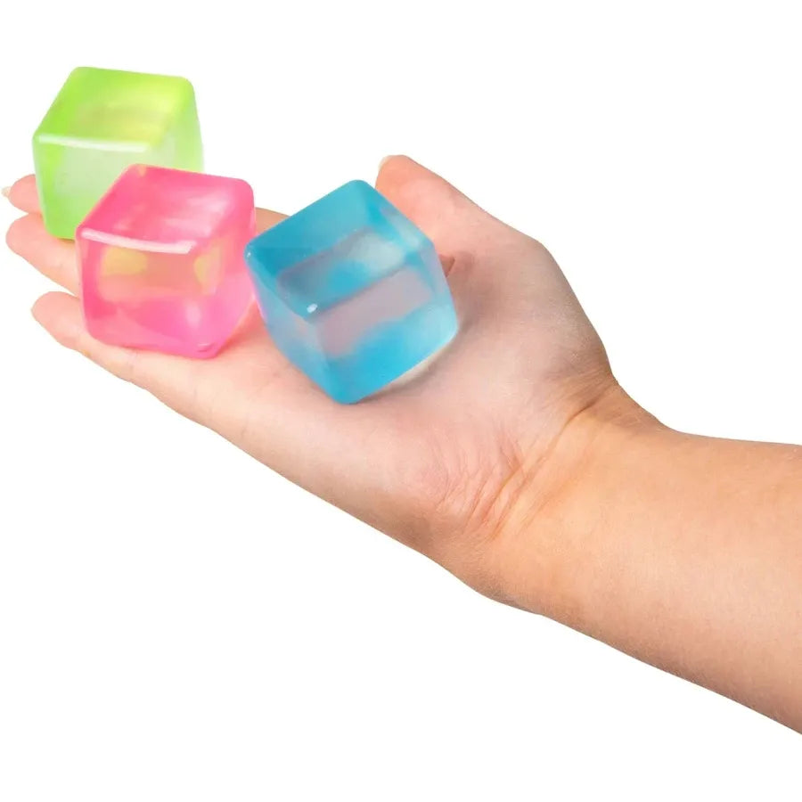 Scrunchems Mini Sugar Cubes 1.5 Inch Squishy Sensory Toy - Set of 3