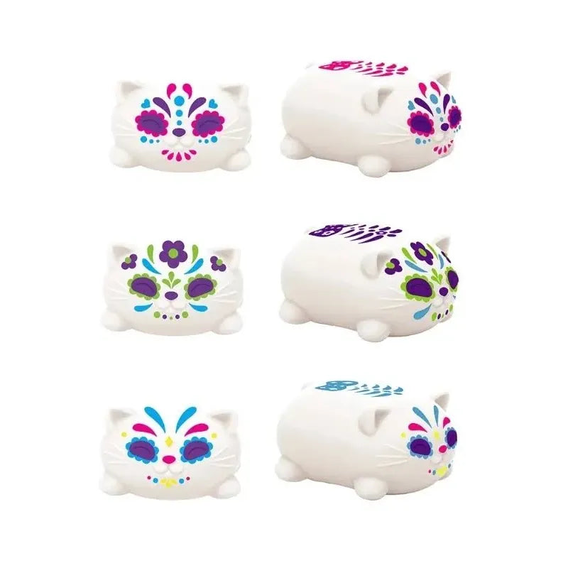 Nee Doh Sugar Skull Cool Cats 2.5 Inch Squish Ball Fidget Toy