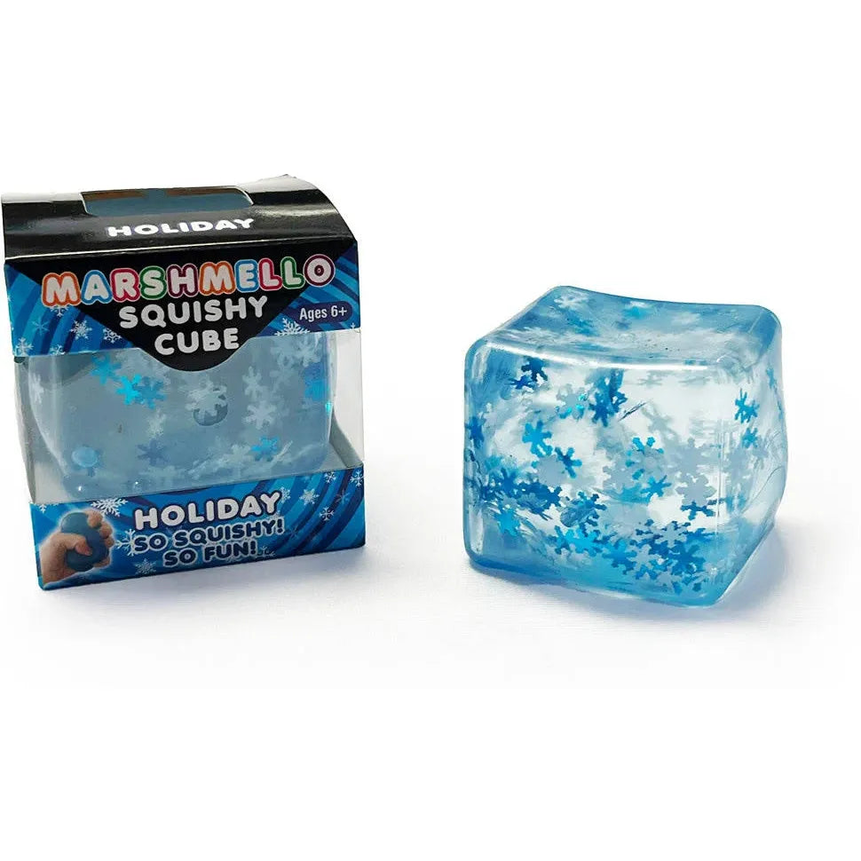 Zorbitz 2.5 Inch Marshmello Holiday Cube Squishy Sensory Toy