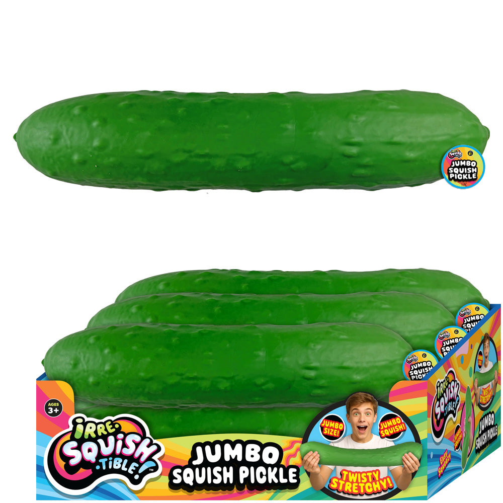 Ja-Ru Irre-Squish-Tible Jumbo Pickle 12 Inch Squishy Sensory Toy