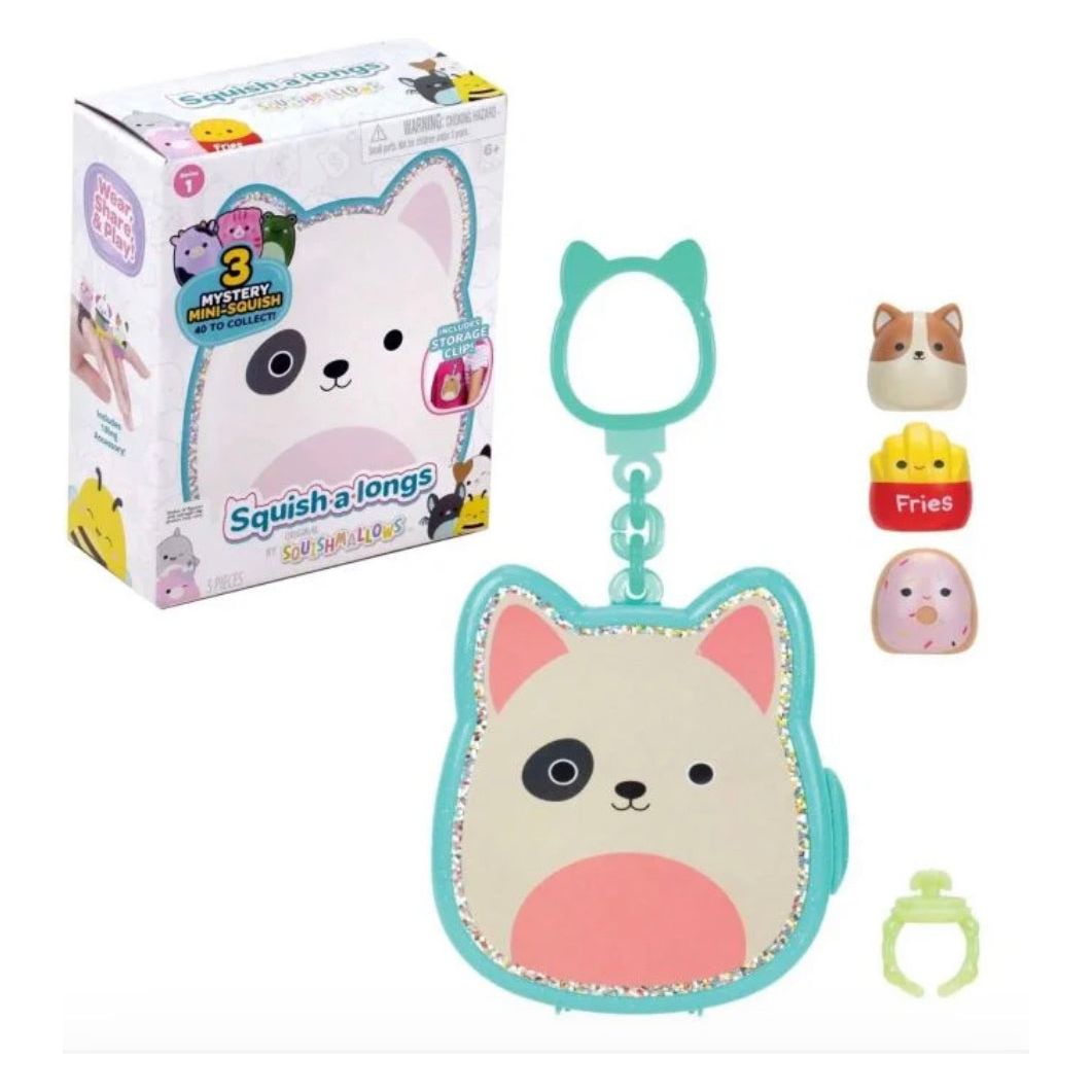 Squishmallow Squishalongs Clip & Go - One Mystery Clip with 3 Mystery Mini Squish! - Owl & Goose Gifts