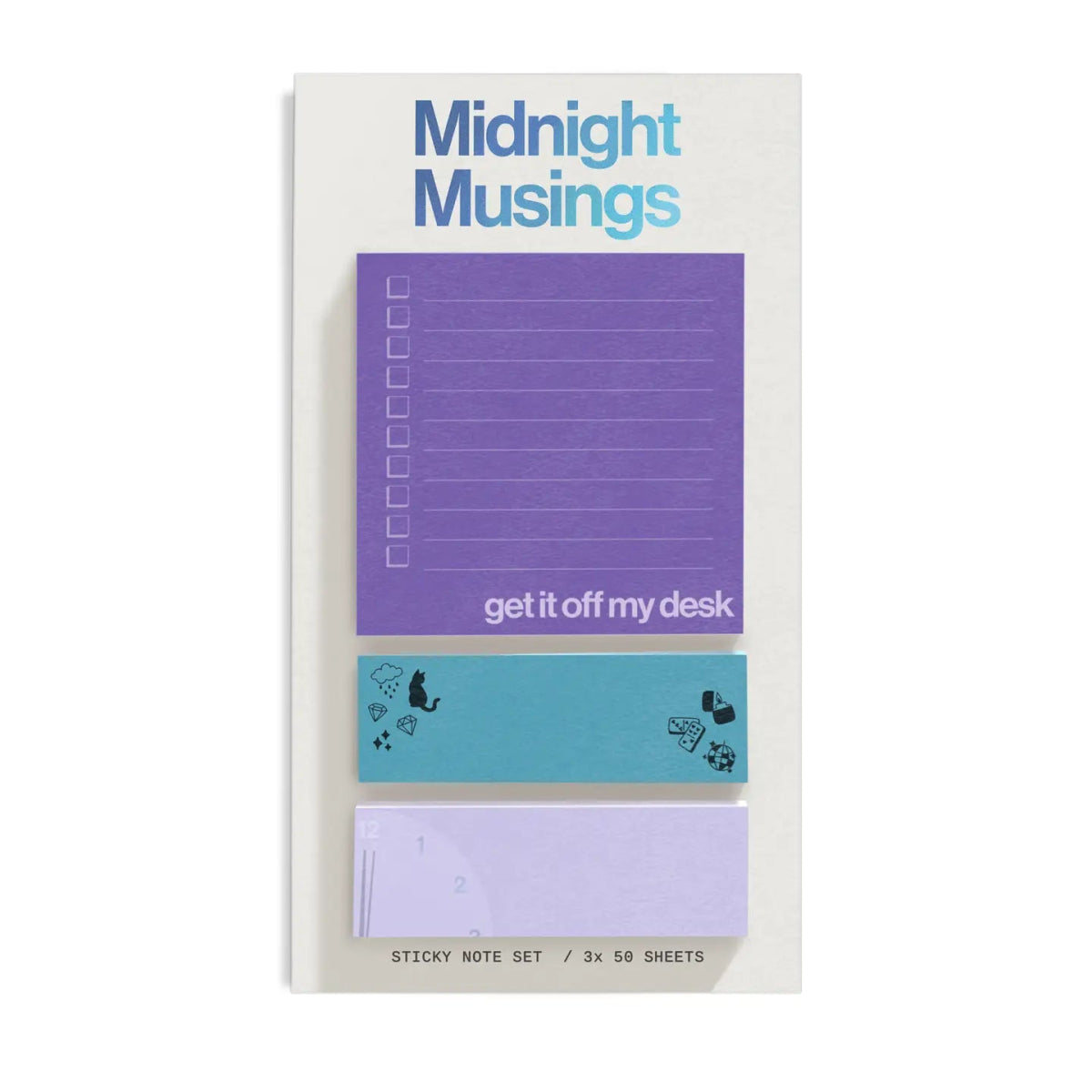 Midnight Musings Sticky Note Set by Shop Trimmings - Owl & Goose Gifts