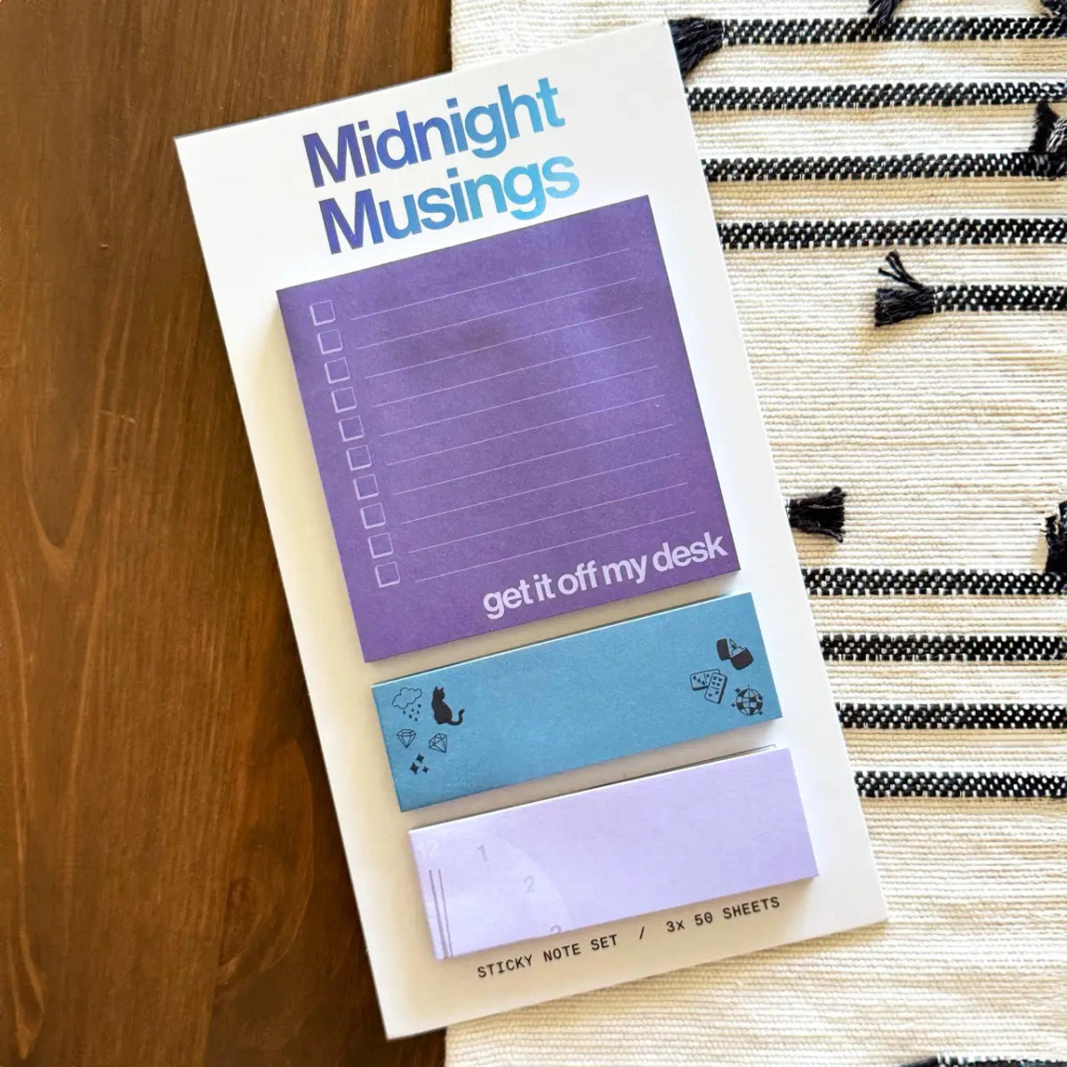 Midnight Musings Sticky Note Set by Shop Trimmings - Owl & Goose Gifts