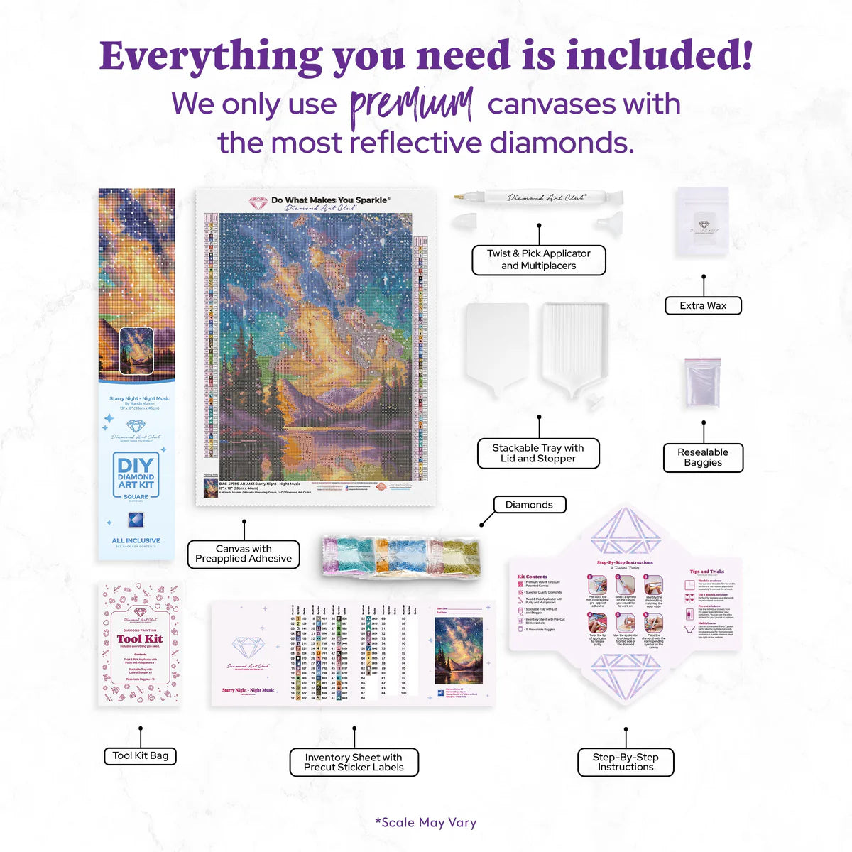 Diamond Art Club Starry Night - Night Music Diamond Painting Kit