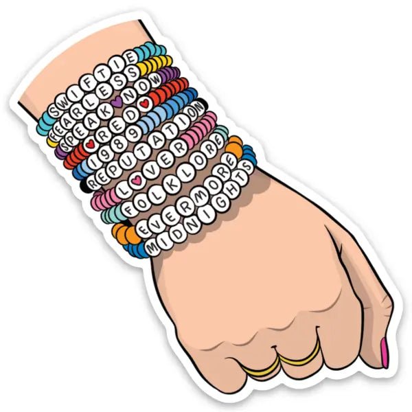 Taylor Friendship Bracelets Vinyl Sticker by The Found - Owl & Goose Gifts