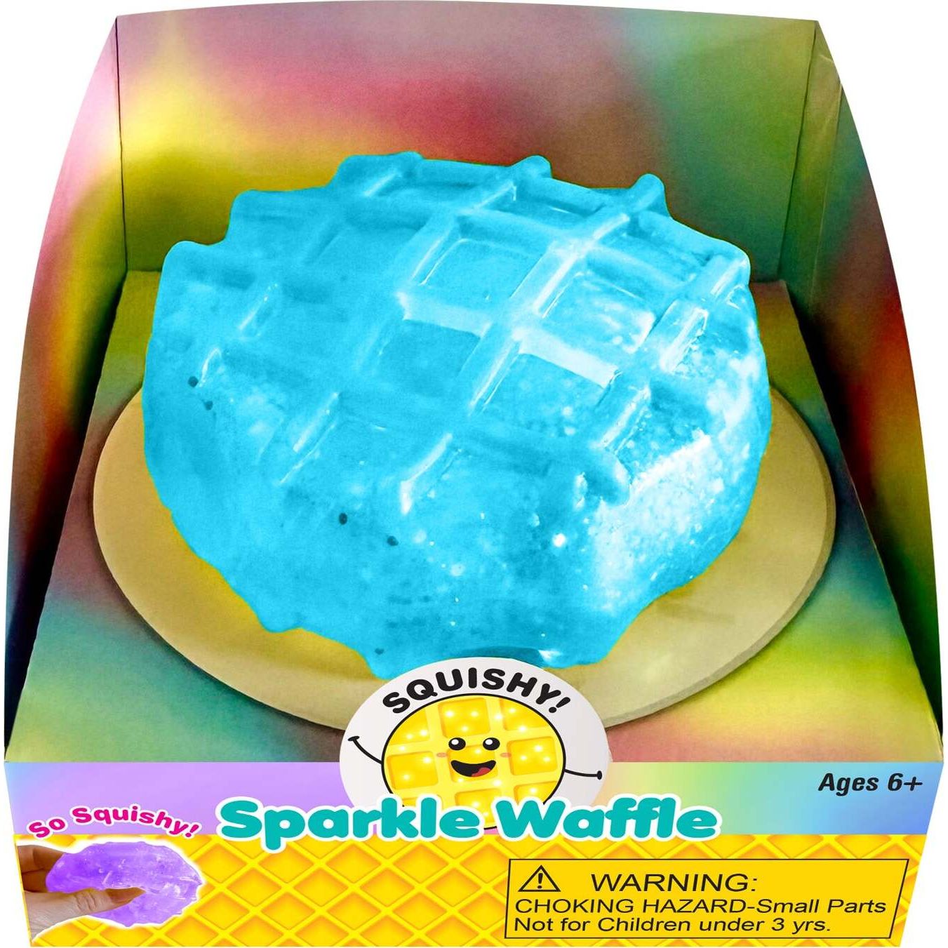 Zorbitz 2.5 Inch Squishy Sparkle Waffle Sensory Toy - Assorted