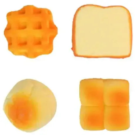 Fluffmellies 1.5 Inch Mini Bread 4 Pack - Scented Slow Rise Squishy Toy