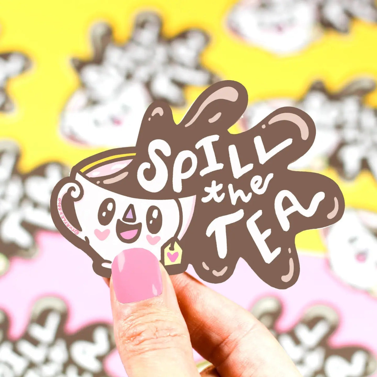 Turtle's Soup Spill the Tea Vinyl Sticker - Owl & Goose Gifts