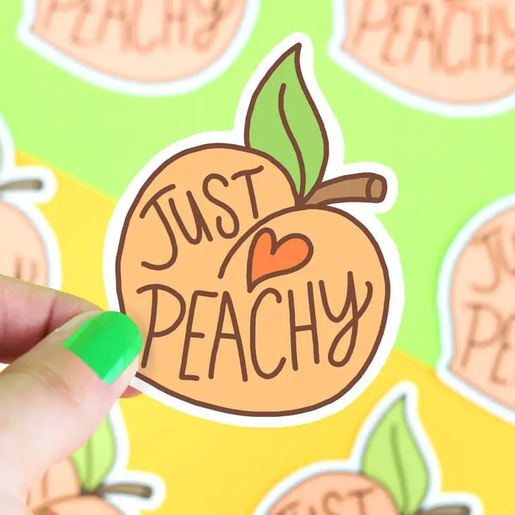 Turtle's Soup Just Peachy Vinyl Sticker - Owl & Goose Gifts