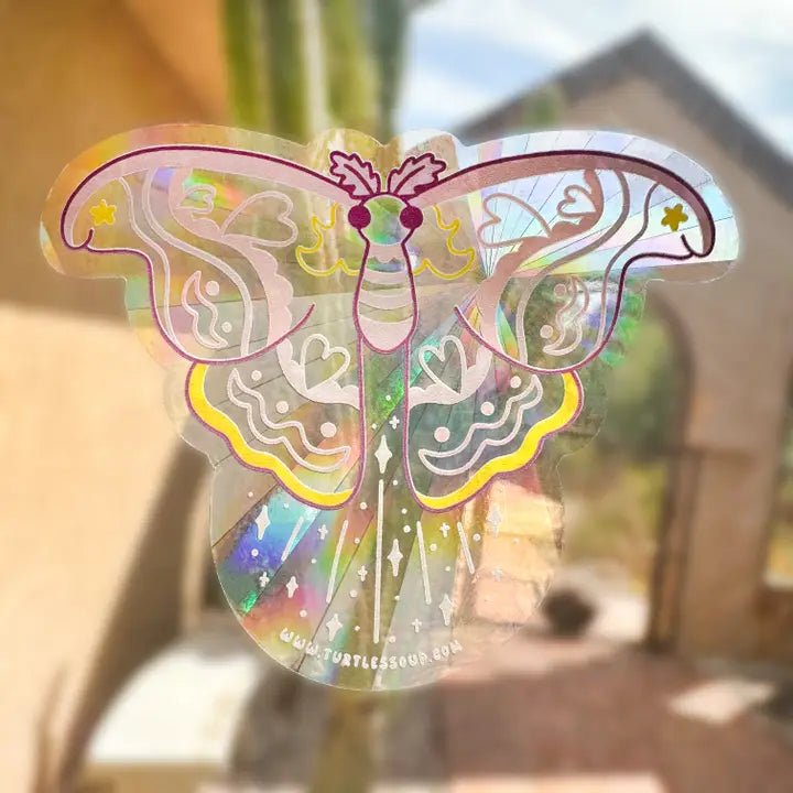 Turtle's Soup Moth Suncatcher Sticker - Owl & Goose Gifts